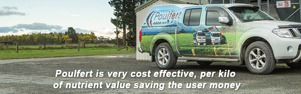 Poulfert is very cost effective, per kilo of nutrient value saving the user money